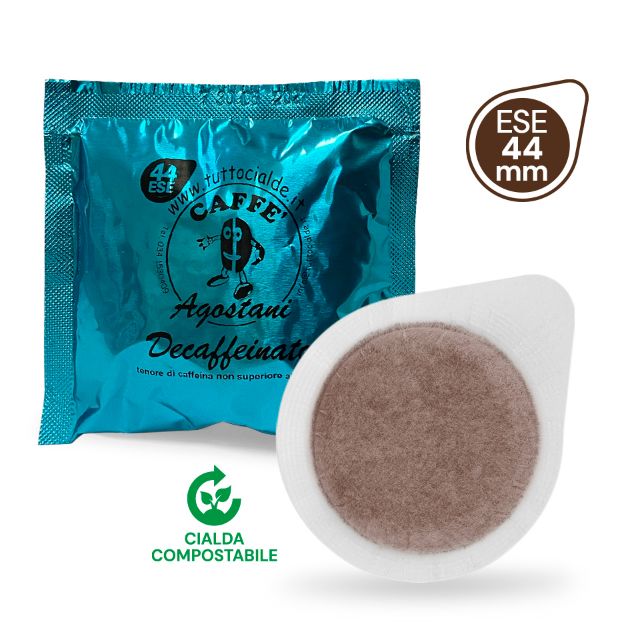 50 Cialde Caffè Agostani DEK formato 44mm ESE compatibili MOKONA