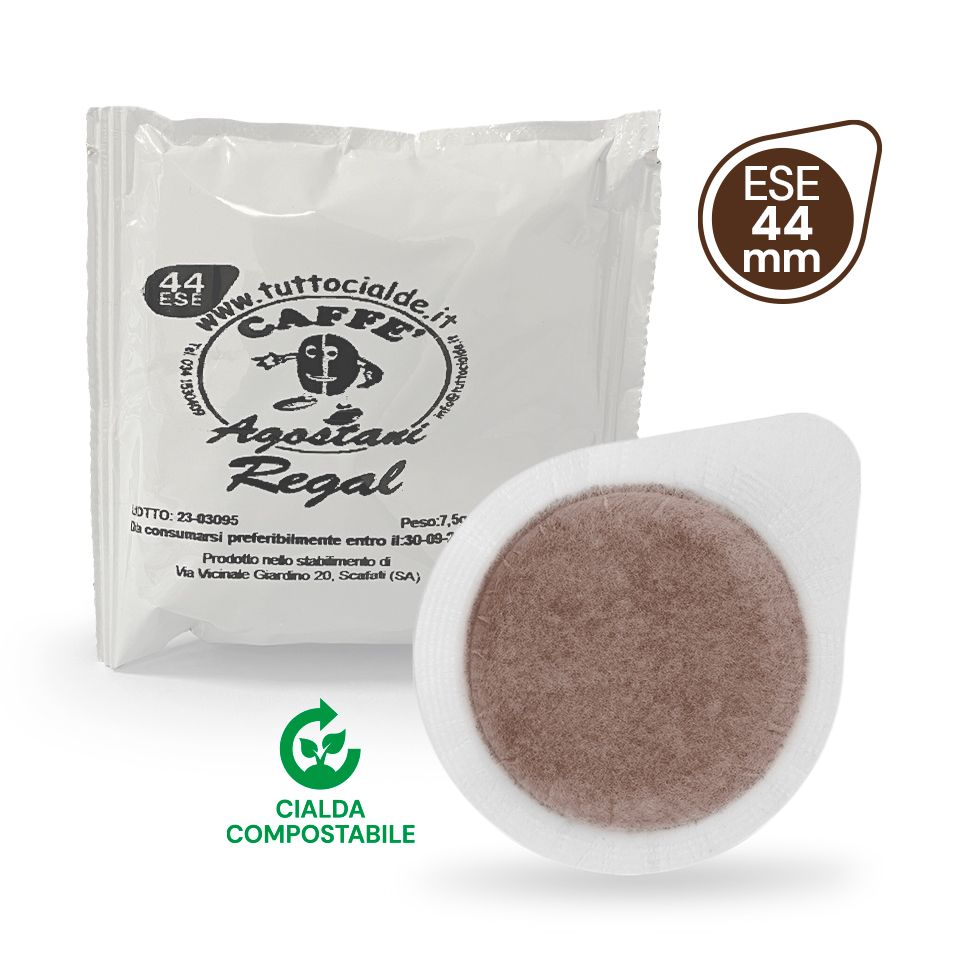 Immagine di 150 Cialde Caffè Agostani Regal formato 44mm ESE compatibili MOKONA