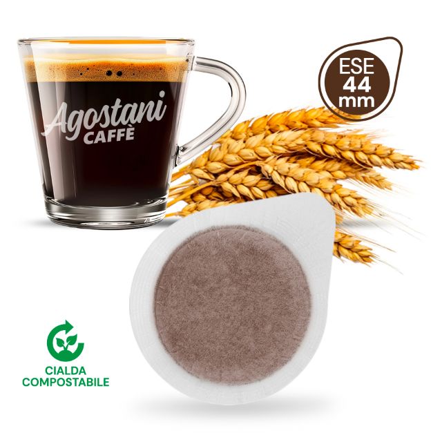 50 Cialde Caffè Orzo Agostani formato 44mm ESE compatibili MOKONA