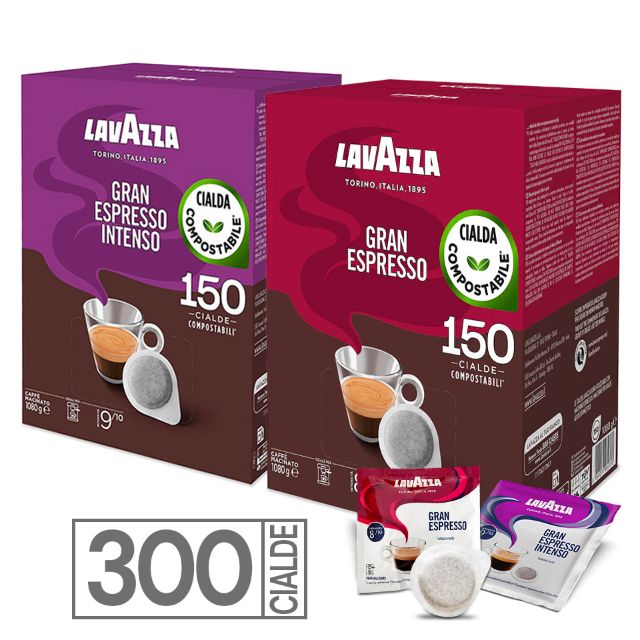 OFFERTA: 300 cialde 44mm ESE Lavazza miste Gran Espresso con Spedizione Gratis