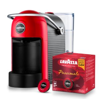Offerta: Macchina caffè JOLIE Rossa + 216 Caps Lavazza A Modo Mio Passionale con Spedizione Gratis