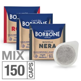 OFFERTA LANCIO: 150 cialde MISTE filtrocarta 44 mm ESE caffè Borbone con Spedizione Gratuita
