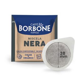 100 Cialde caffè Borbone miscela NERA filtrocarta  38 mm 