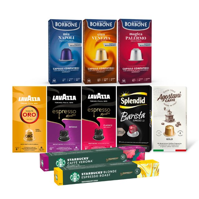 MIX ALLUMINIO 160 capsule in alluminio compatibili Nespresso