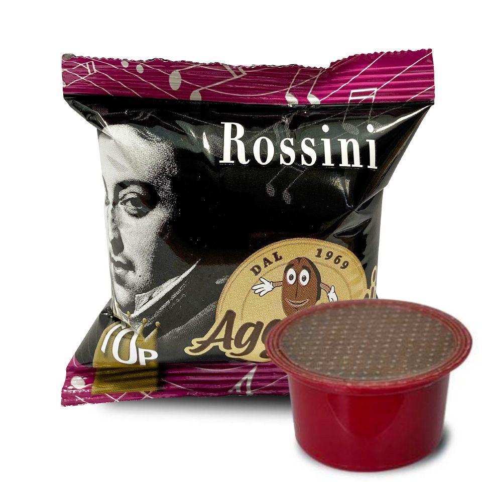 Immagine di 50 Cialde caffè Agostani Rossini compatibile macchine Lavazza BLUE e Lavazza In Black