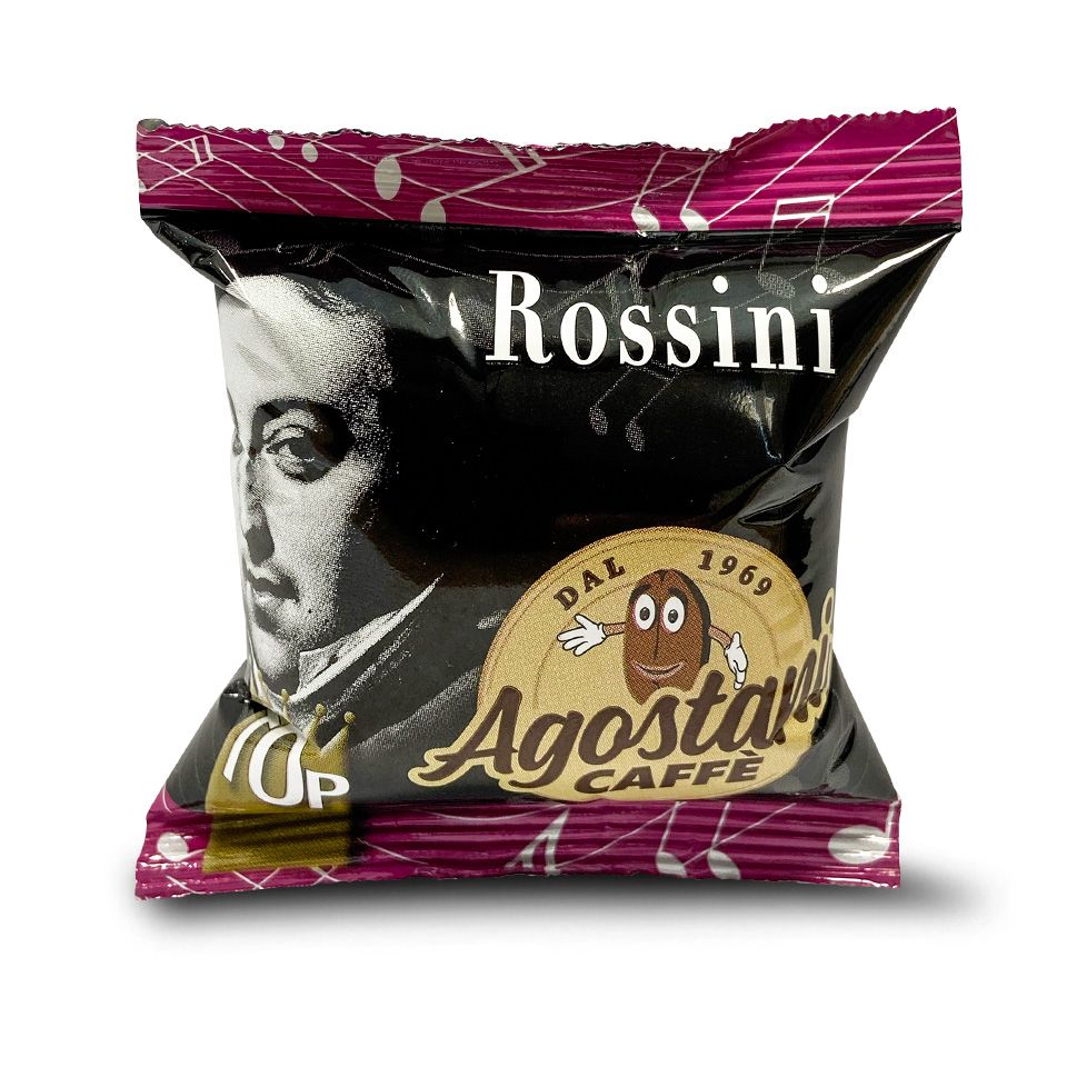 Immagine di 50 Cialde caffè Agostani Rossini compatibile macchine Lavazza BLUE e Lavazza In Black