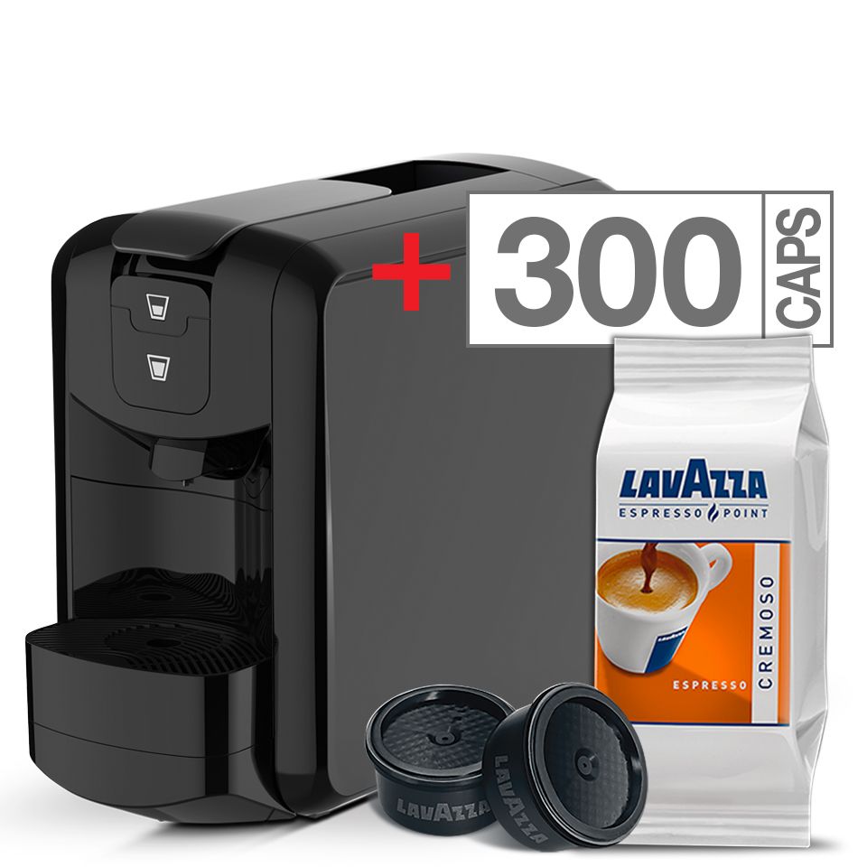 Macchina caffè Point Black + 300 capsule Cremoso Lavazza Espresso Point