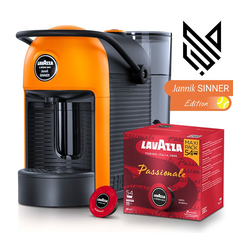 Immagine di Offerta: Macchina caffè Lavazza Jolie Jannik Sinner Edition + 216 Caps Lavazza A Modo Mio Passionale