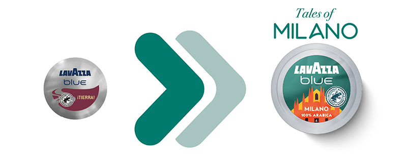 La capsula Tierra non esiste più. Lavazza consiglia di provare la nuova miscela Tales Of Milano.