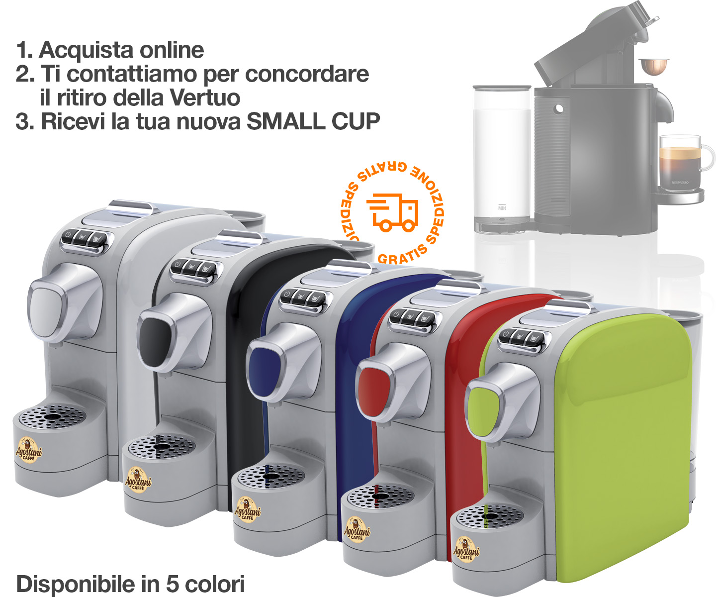 Agostani Small Cup in offerta con rottamazione Vertuo