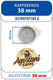 Agostani Kaffeepads ESE 38 mm für espressomaschine
