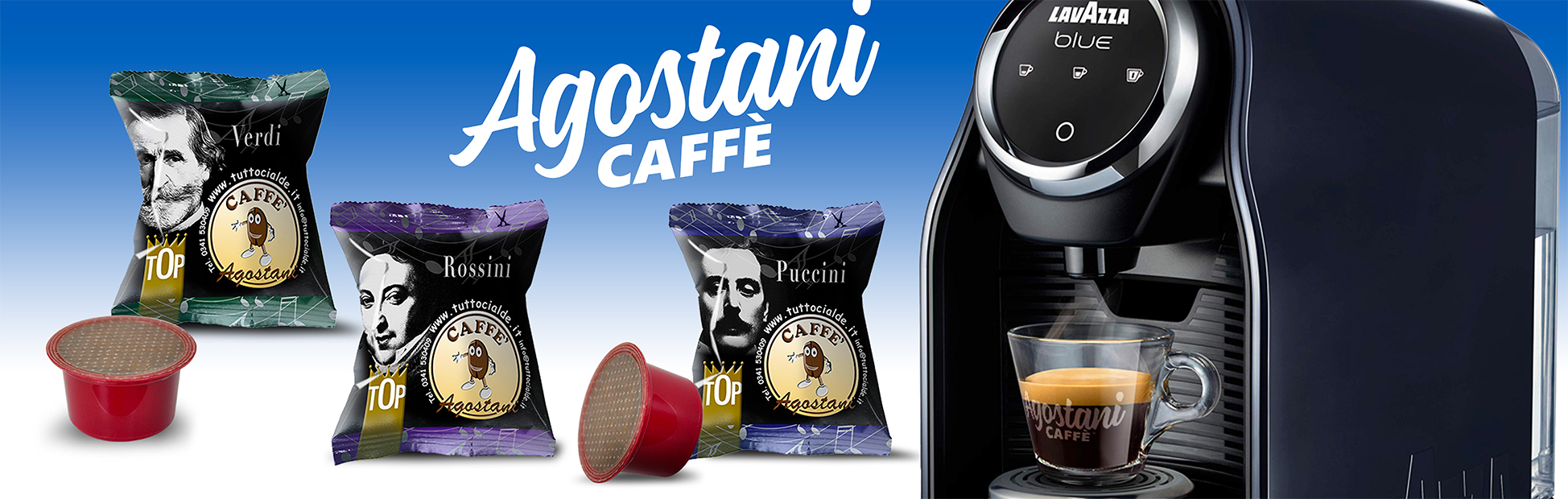 Capsule Caffe Agostani Compatibili Lavazza Blue e Lavazza In Black