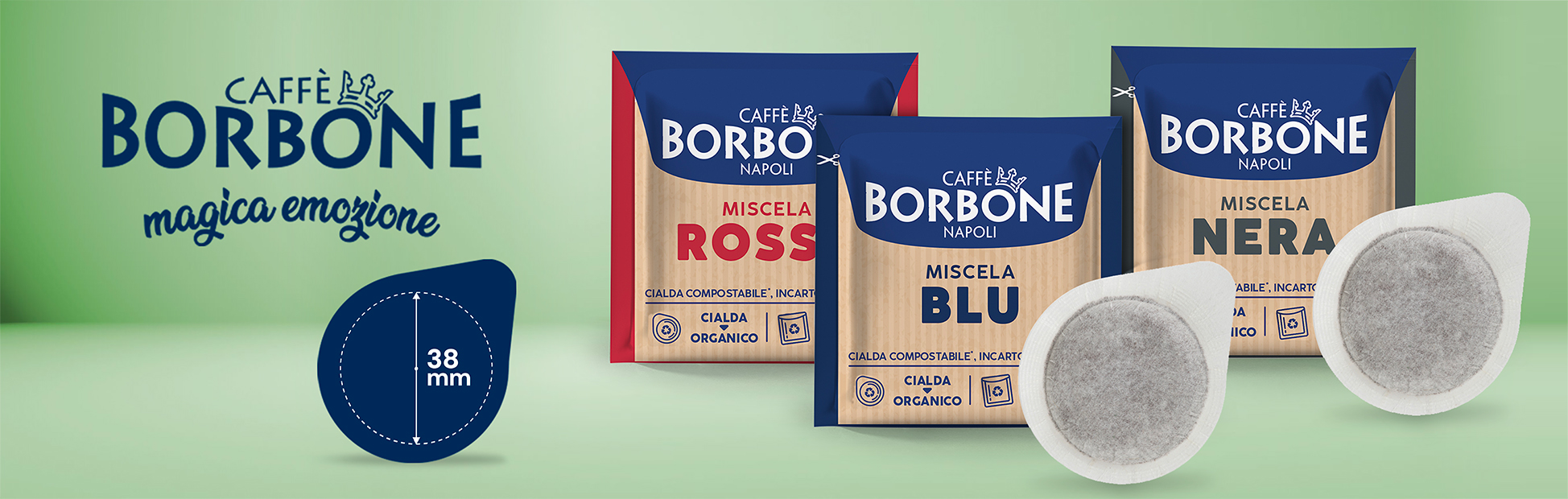 Caffè Borbone cialde diametro 38 mm