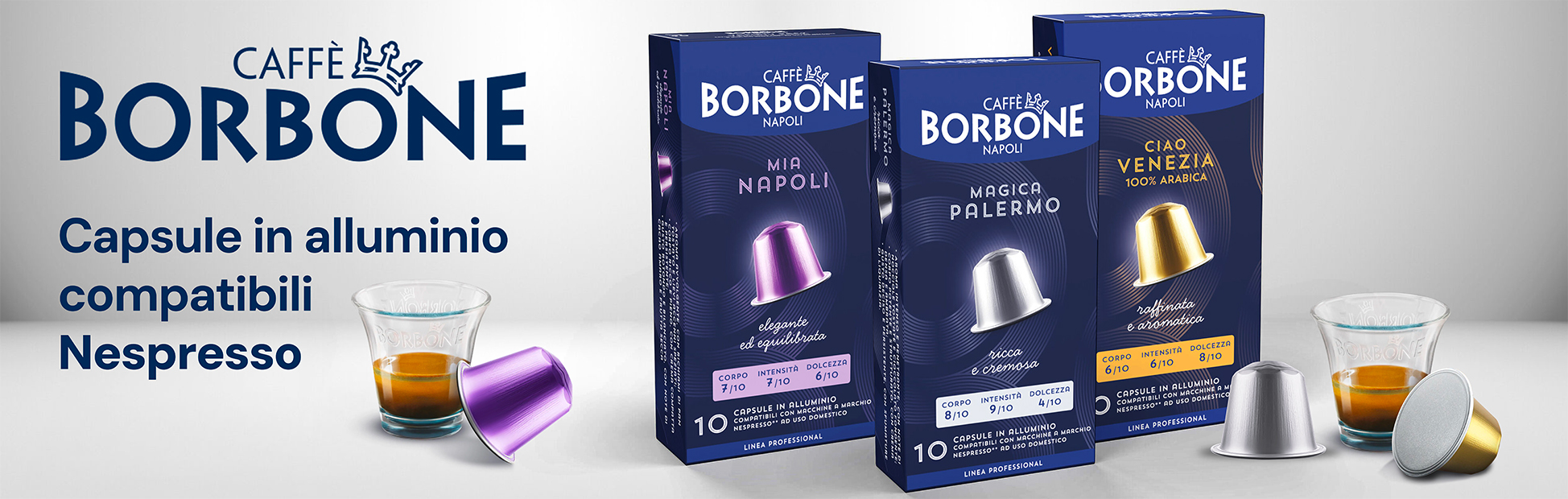 Capsule in alluminio Caffè Borbone compatibili Nespresso