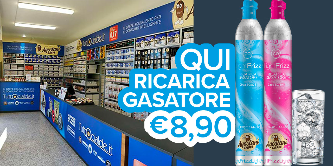refill ricarica bombola co2 gasatore Soda Stream e Grohe Bergamo